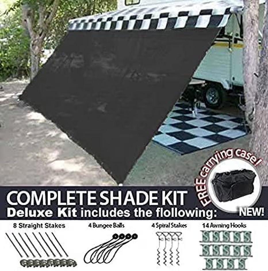 Black Motorhome Awning Shade Kit 10x15 K778