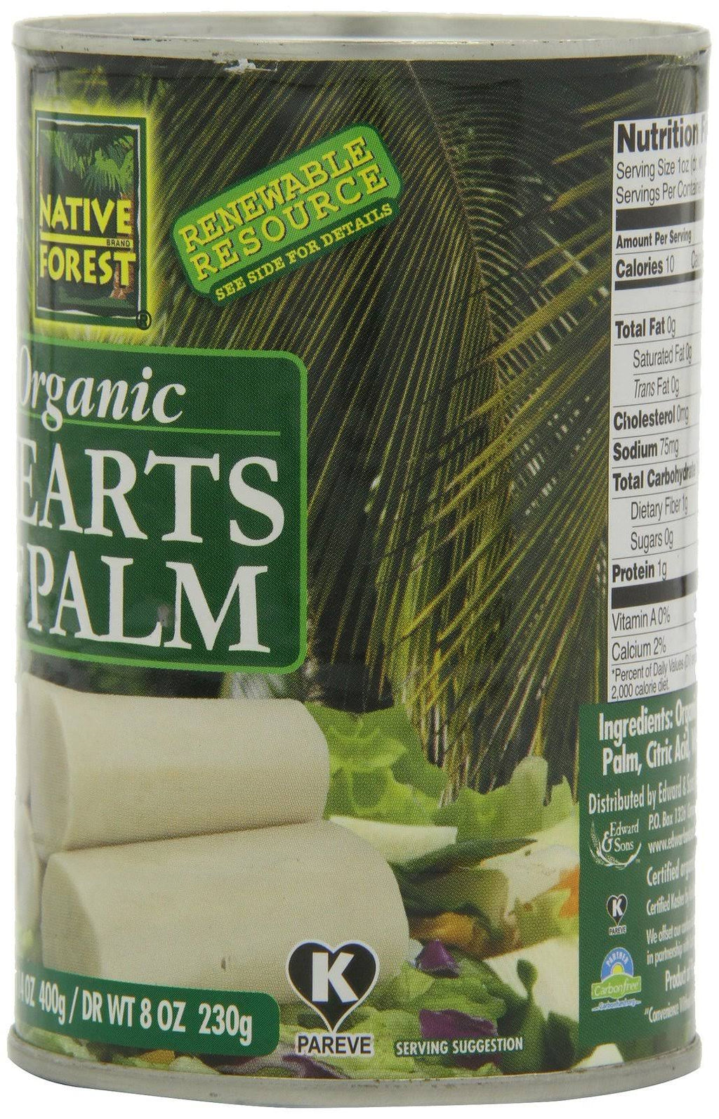 Organic Hearts of Palm, 14 Ounce Cans (Pack of 12) U4005