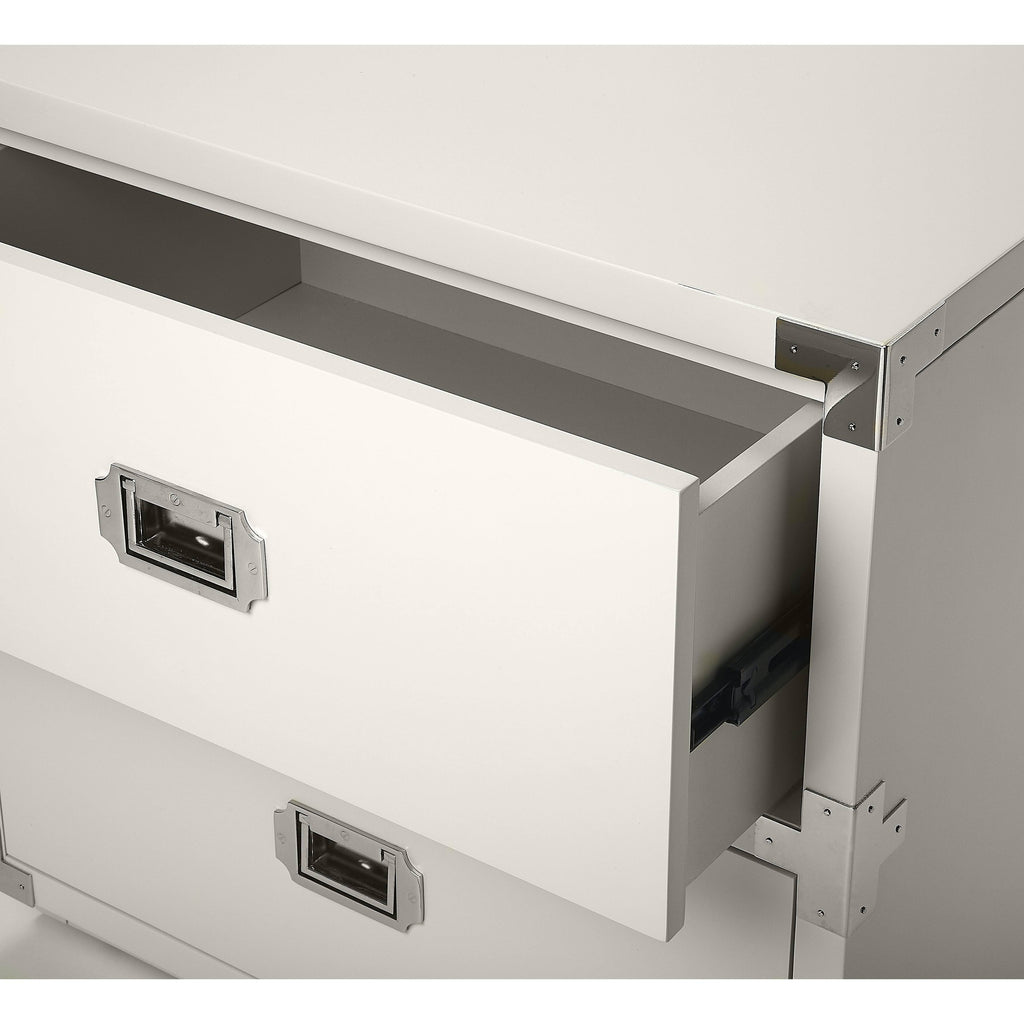 2 Drawer White Campaign Chest R221029