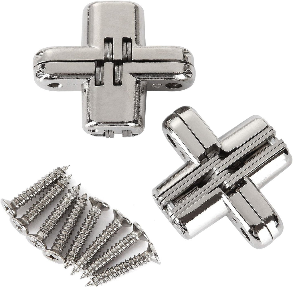 10 Pcs Zinc Alloy Concealed Cross Hinges Y36343