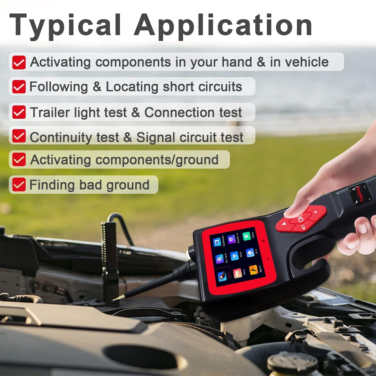Circuit Tester 12V 24V Automotive Digital Multimeter Oscilloscope X81361