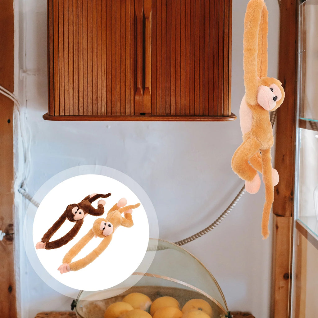 2Pcs Hanging Plush Monkey Doll Stuffed Animal Toy T629