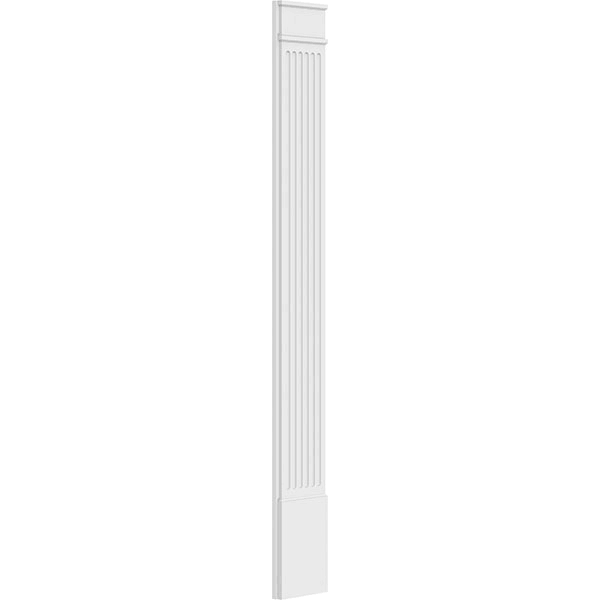 Fluted PVC Pilaster with Decorative Capital & Base (Pair) I137746
