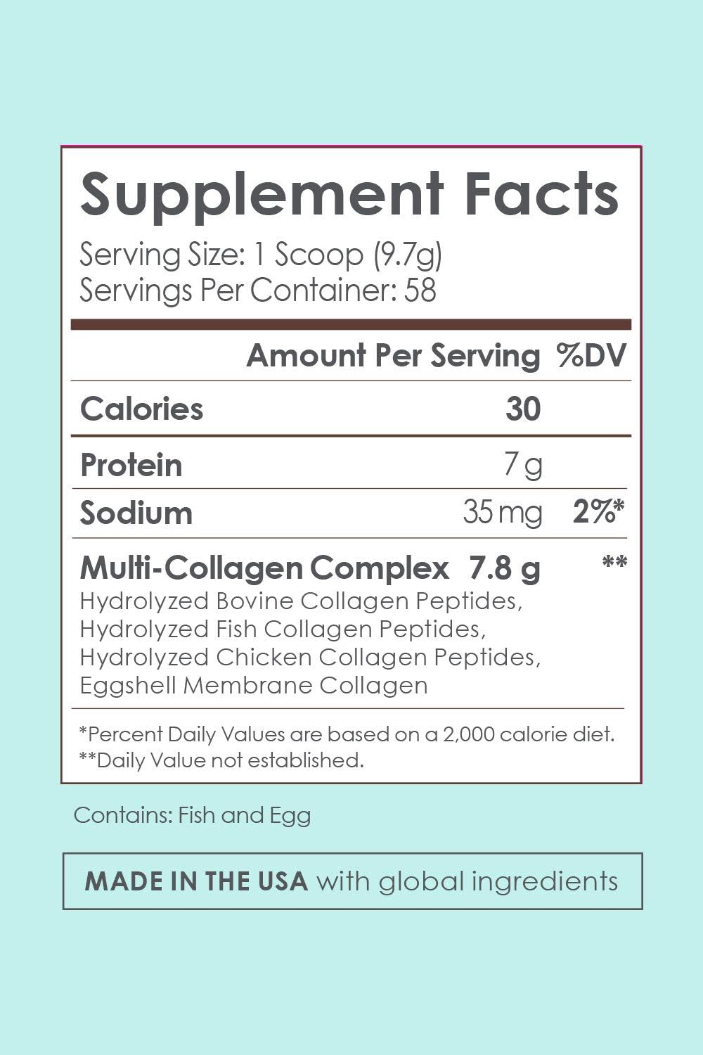 Multi-Collagen Peptide Powder Chocolate Cake Flavor, 58 Servings B616786