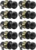 Matte Black Privacy Interior Door Knobs Stainless Steel (10 Pack) K21550