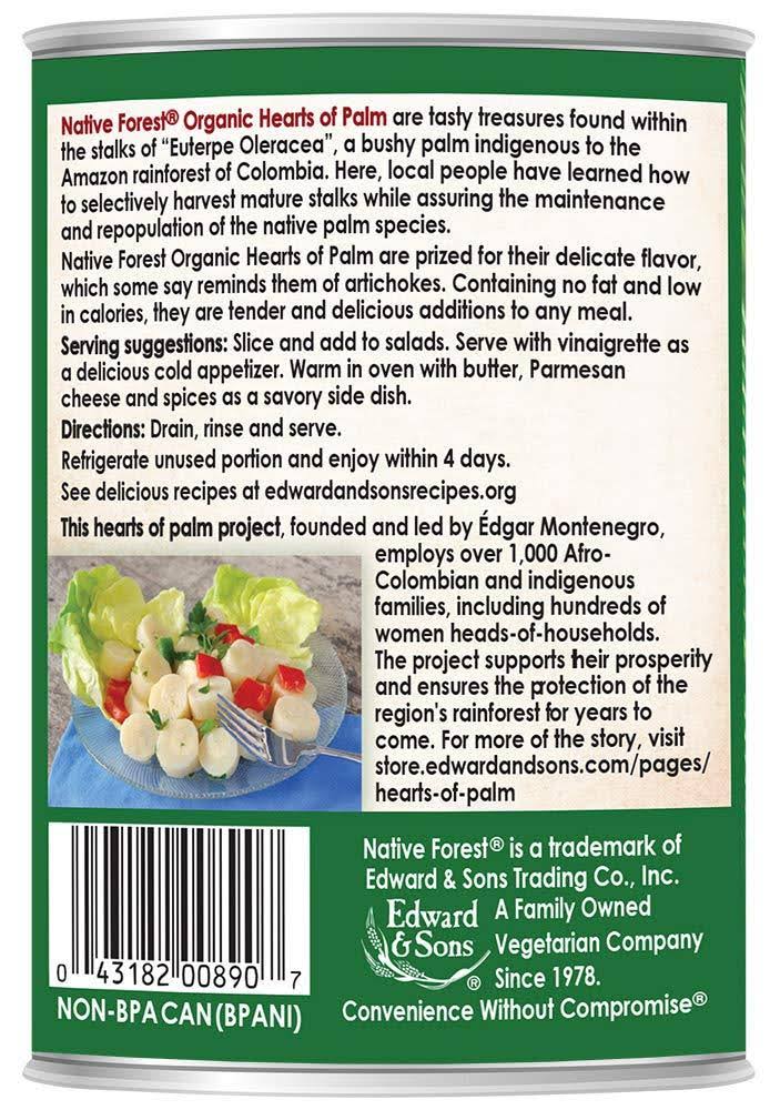 Organic Hearts of Palm, 14 Ounce Cans (Pack of 12) U4005