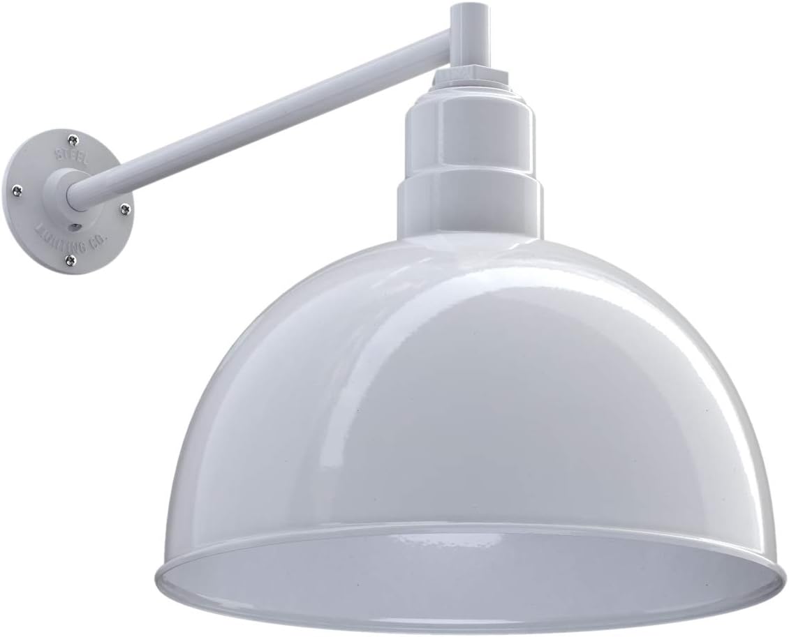 15 inch Bowl Dome Gooseneck Outdoor Wall Mounted Barn Light D686