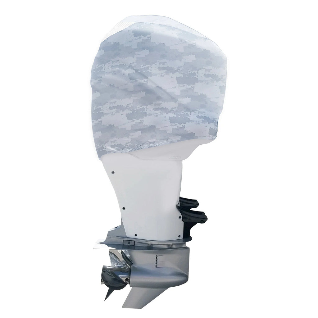 Grey Digital Camo Outboard Motor Cover R4781