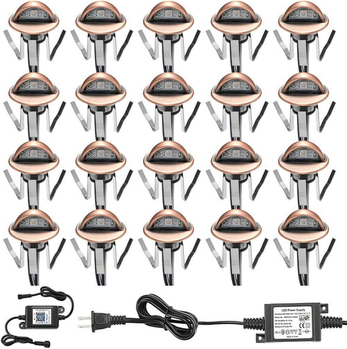 10pcs Bluetooth RGB Low Voltage Recessed Step Lighting Kit H47655