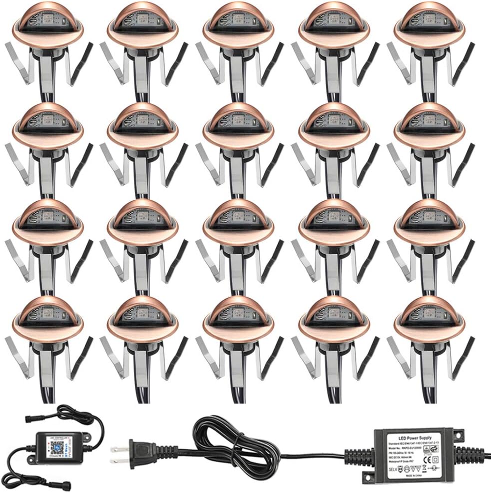 10pcs Bluetooth RGB Low Voltage Recessed Step Lighting Kit E256