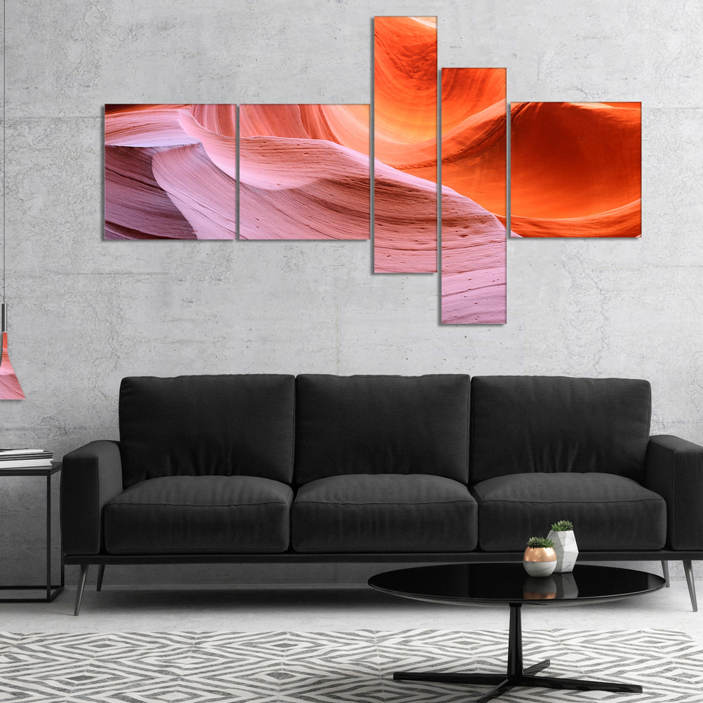 Brown 5 Panels Canvas Print M6314