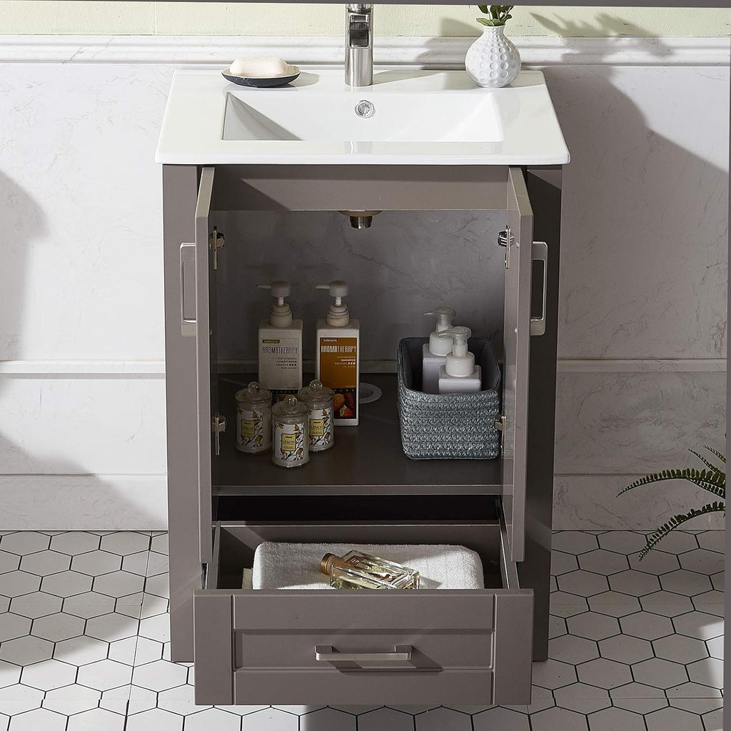 Grey 24 Inch Bathroom Vanity with Sink X79838