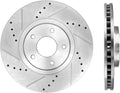Front Drilled & Slotted 5 Lug Rotors E71422