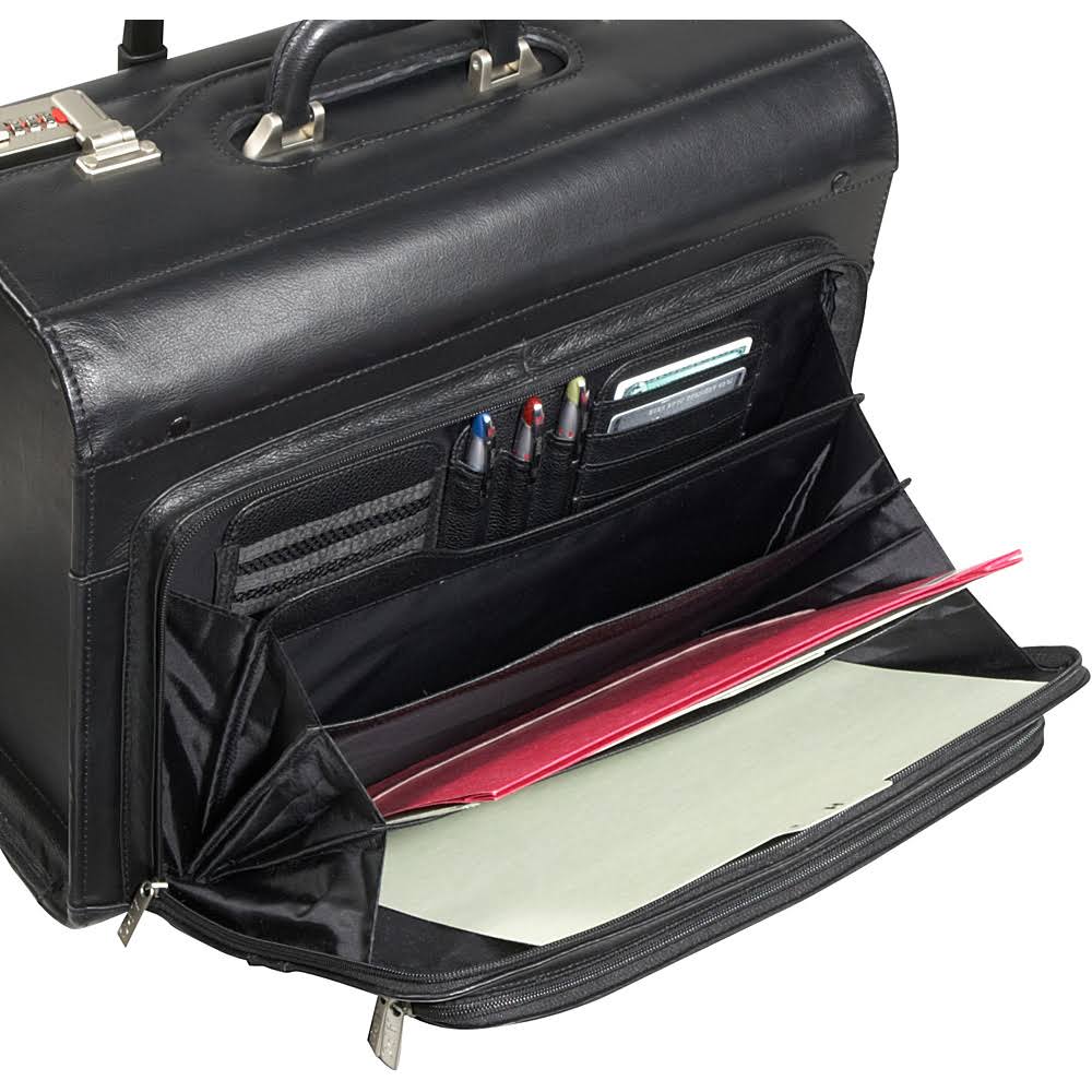 Leather Rolling Laptop Case (Black) O9035