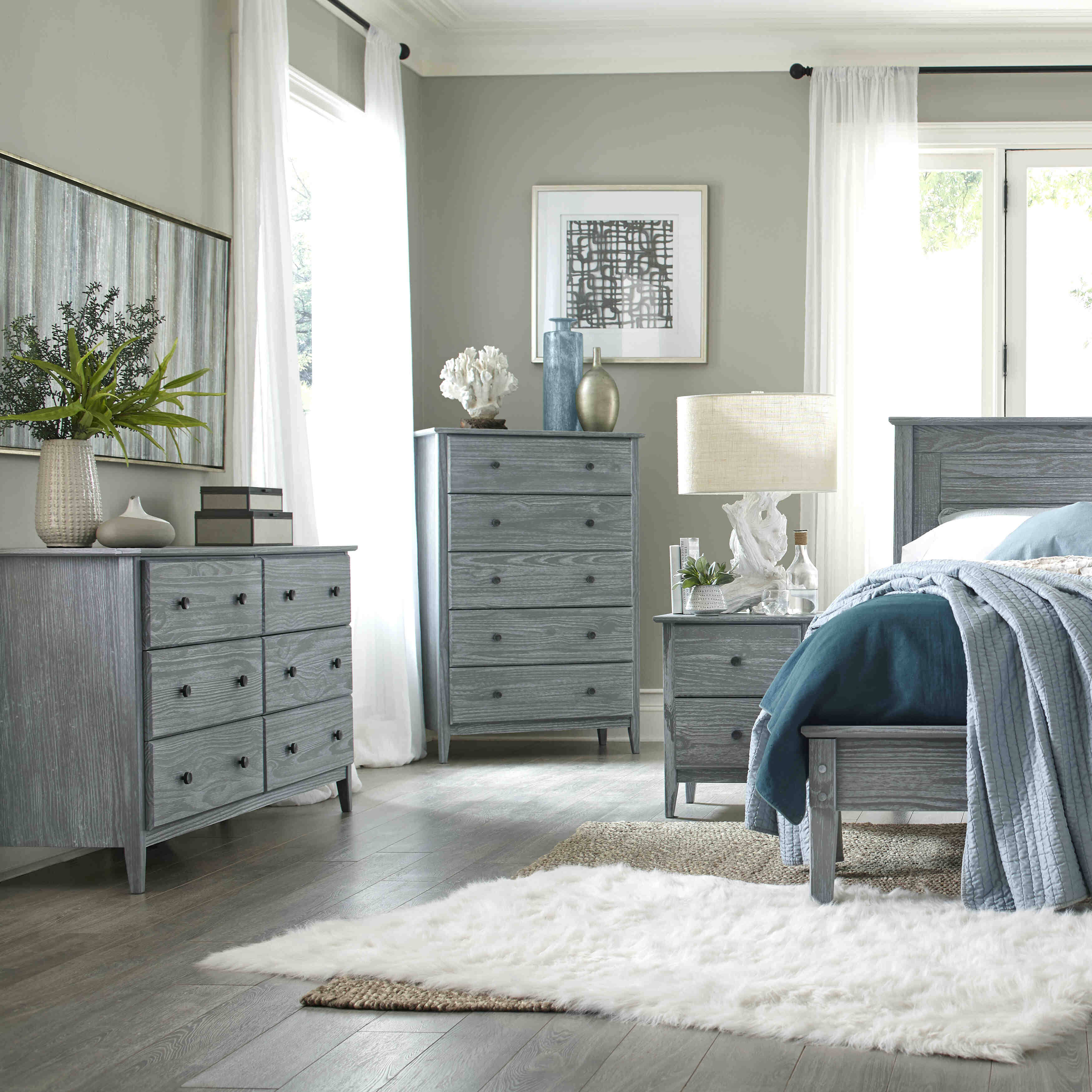 Brushed Grey 5-Drawer Chest G383241