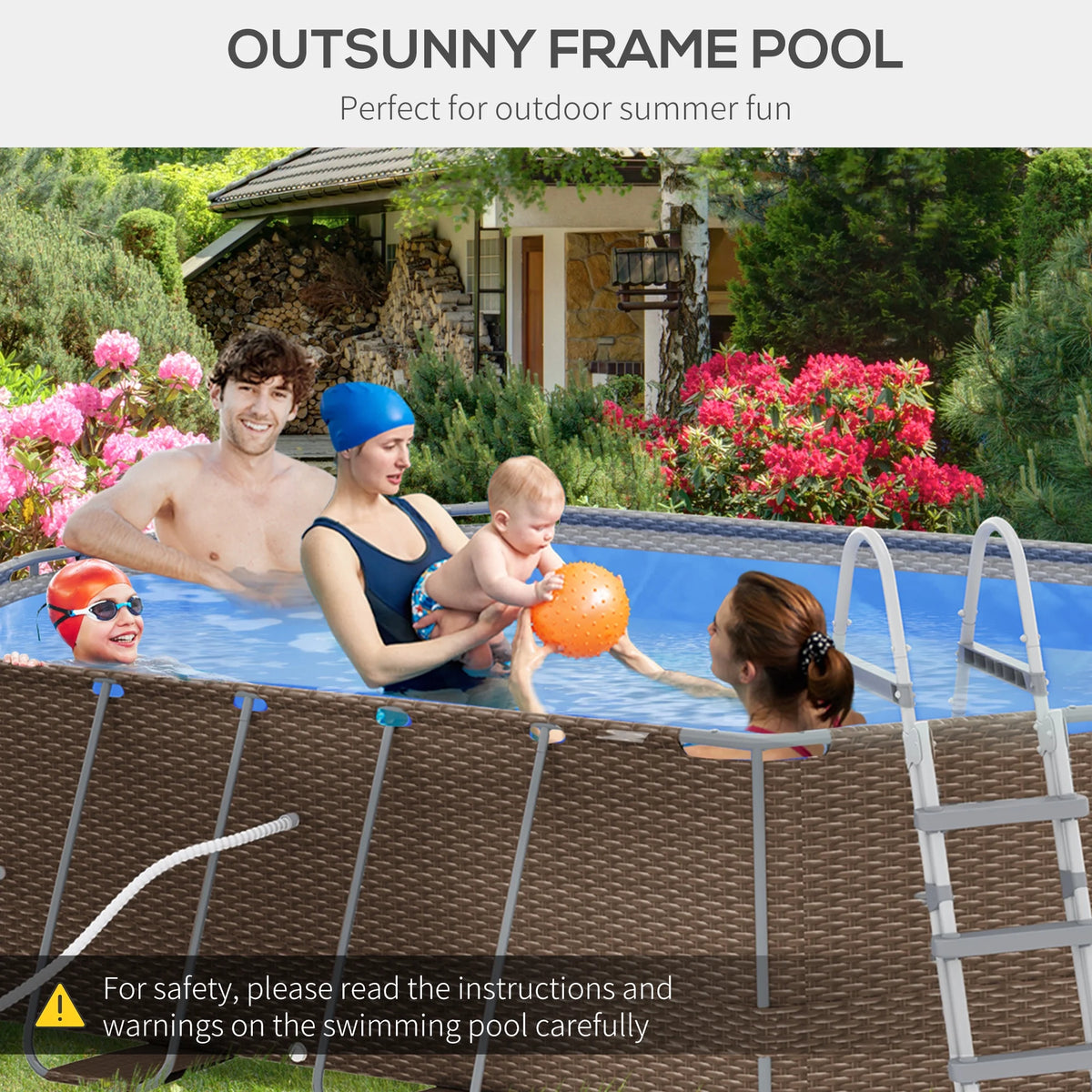 Brown Frame Swimming Pool Q625762