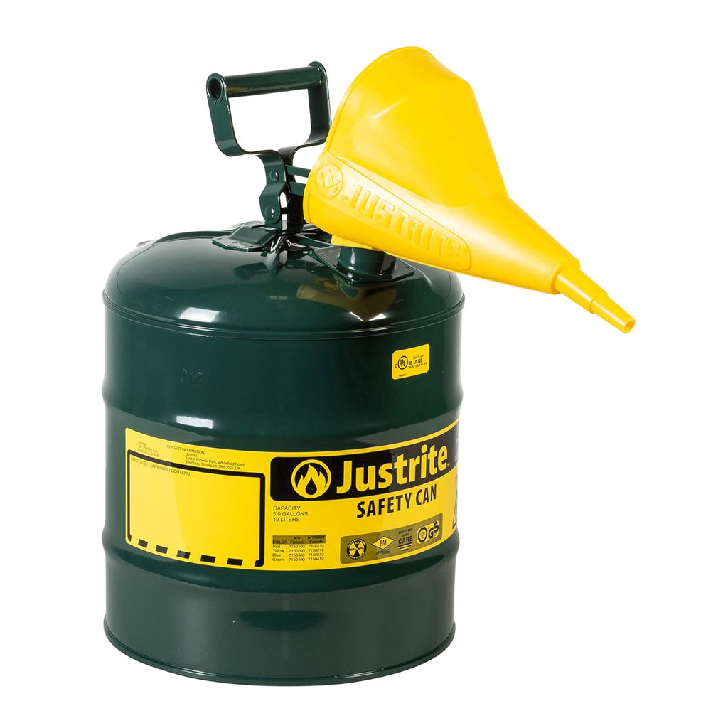 2 Gallon Galvanized Steel Safety Can With Funnel X3875