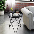 Black Glass End Table W573
