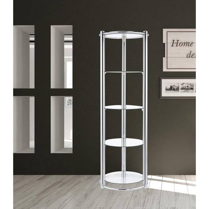 Glass Display Shelf in Chrome J202