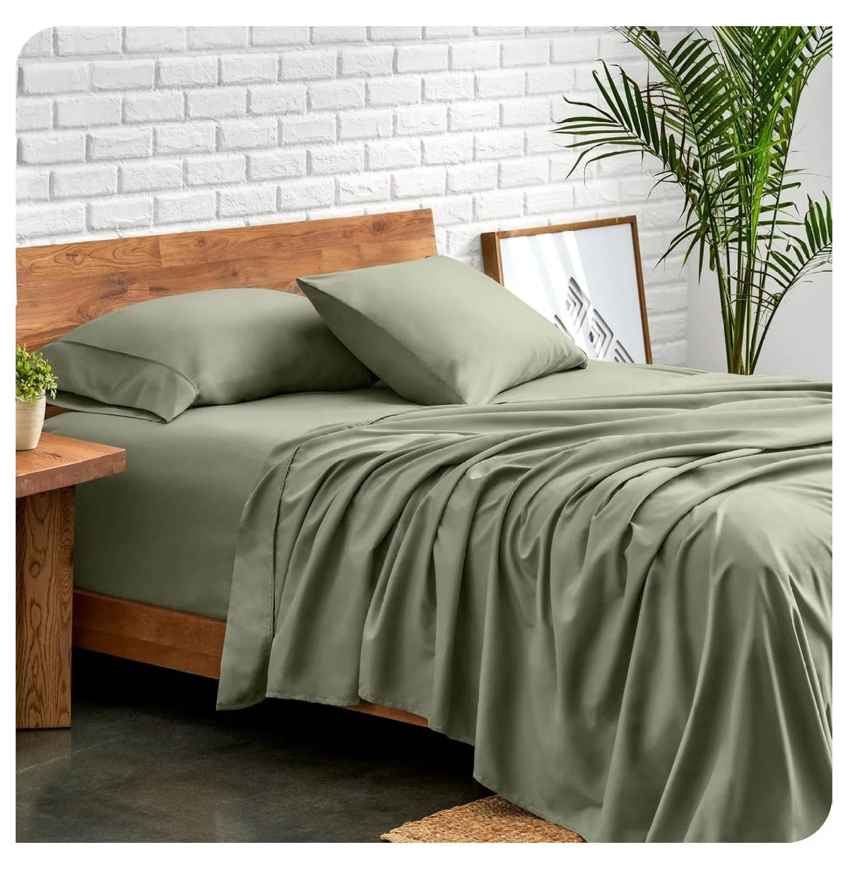 Split King 5 Piece Microfiber Bed Sheet Set with Deep Pockets F963