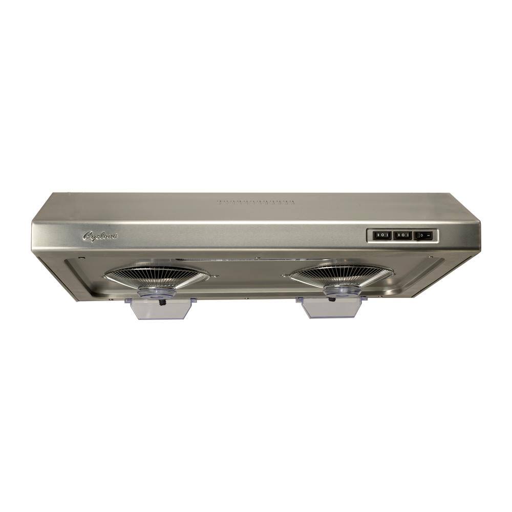 30 inch Under Cabinet Range Hood with 2 Speed Blow, Silver K622