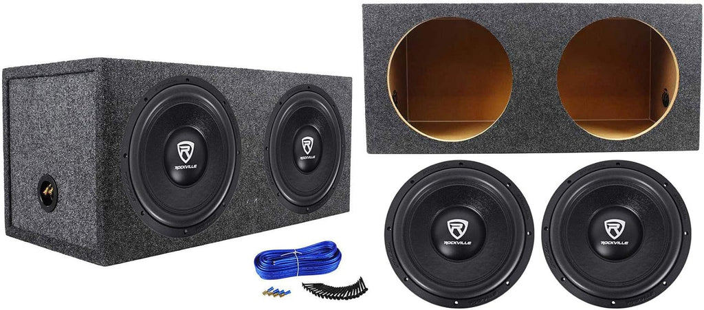 12 Car Audio Subwoofers with Sealed Sub Box Enclosure J422