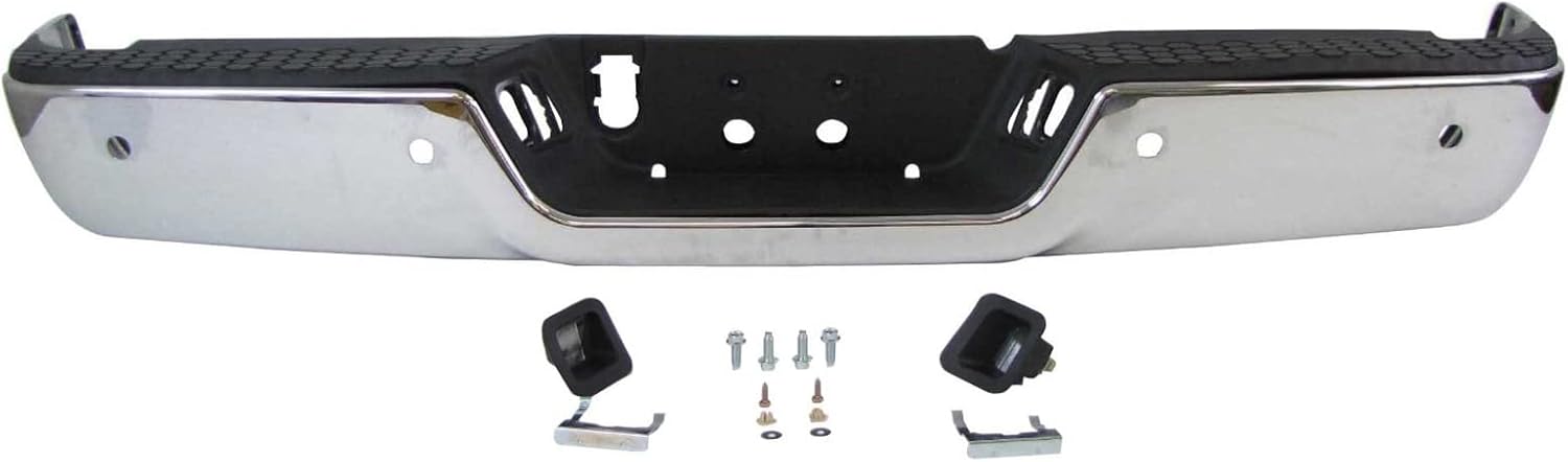 Chrome Steel Rear Bumper Assembly for Dodge RAM 1500 Pickup B55502