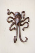 Cast Iron Octopus Wall Hook Set of 4 O226143