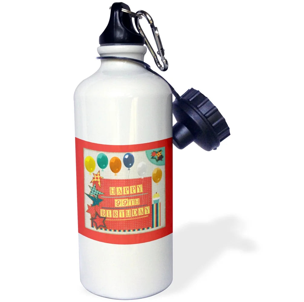 Orange Green Straw Water Bottle, 21-ounce C483410