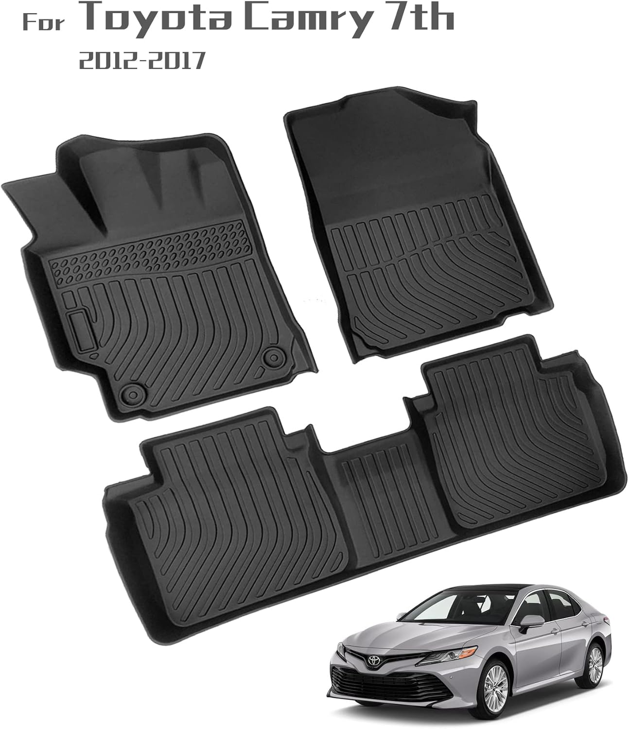 Car Floor Mats for Toyota Camry 2012-2017 Front Rear Heavy Duty All Weather I735637