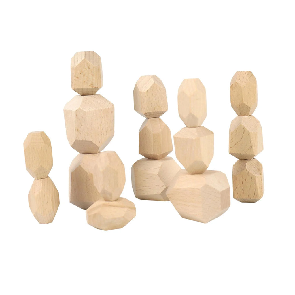Wooden Stacking Stones Building Blocks K104019
