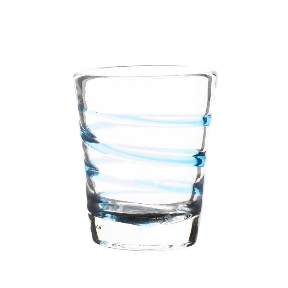 Aqua Twist Handblown Rocks Glasses - 10 oz - Set of 4 R808427