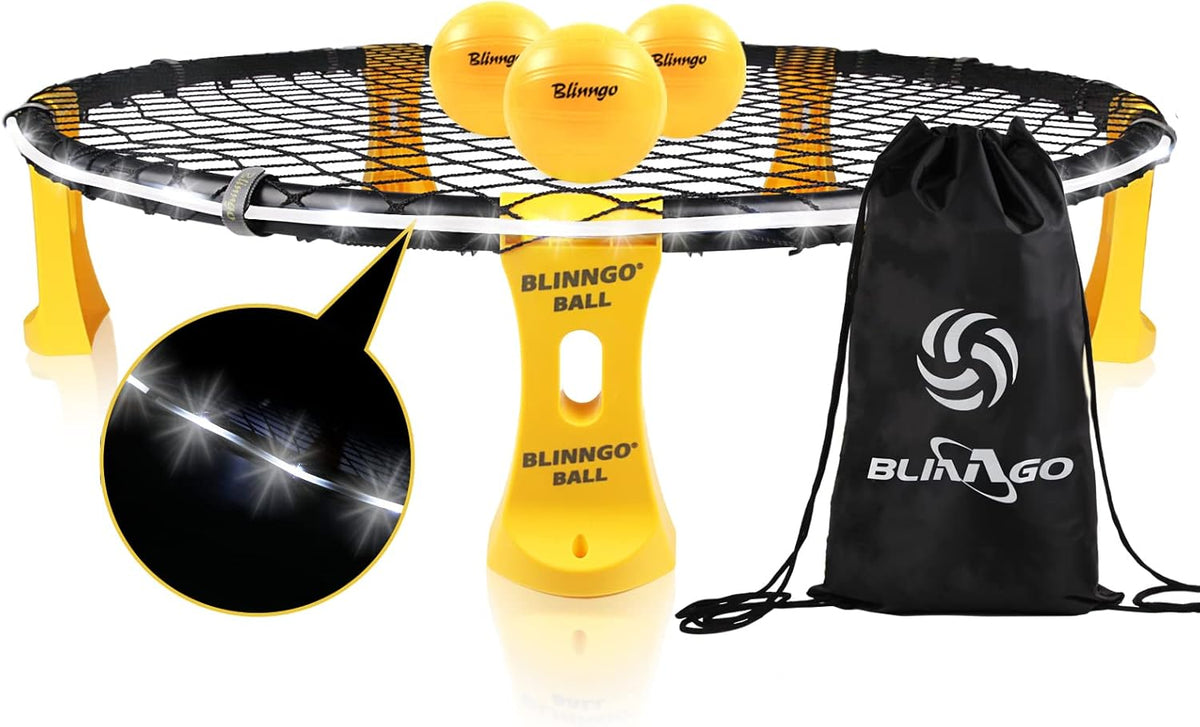 Spike Ball Roundnet Game Set with Carrying Bag and Strip Light F226916