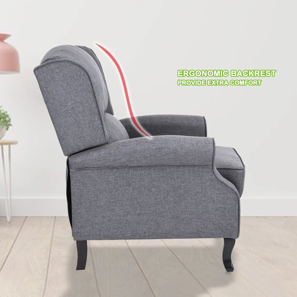 Gray Manual Recliner Accent Chair N7898