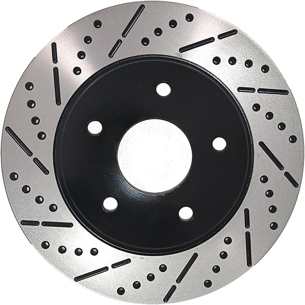 Rear Drill&Slot Brake Rotors Pads Q4180