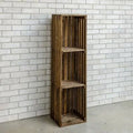 Solid Wood Bookcase 3 Shelves H953