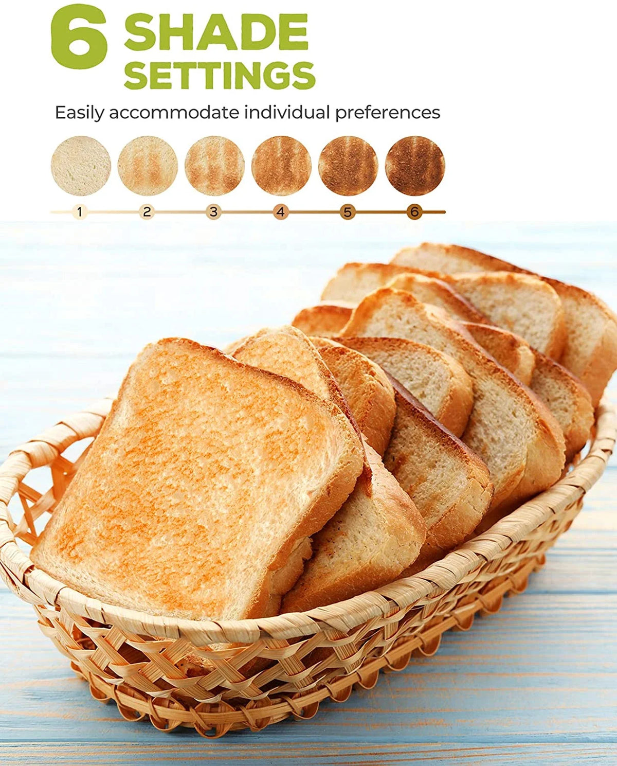 4-Slice Stainless Steel Toaster with Removable Crumb Tray D7495