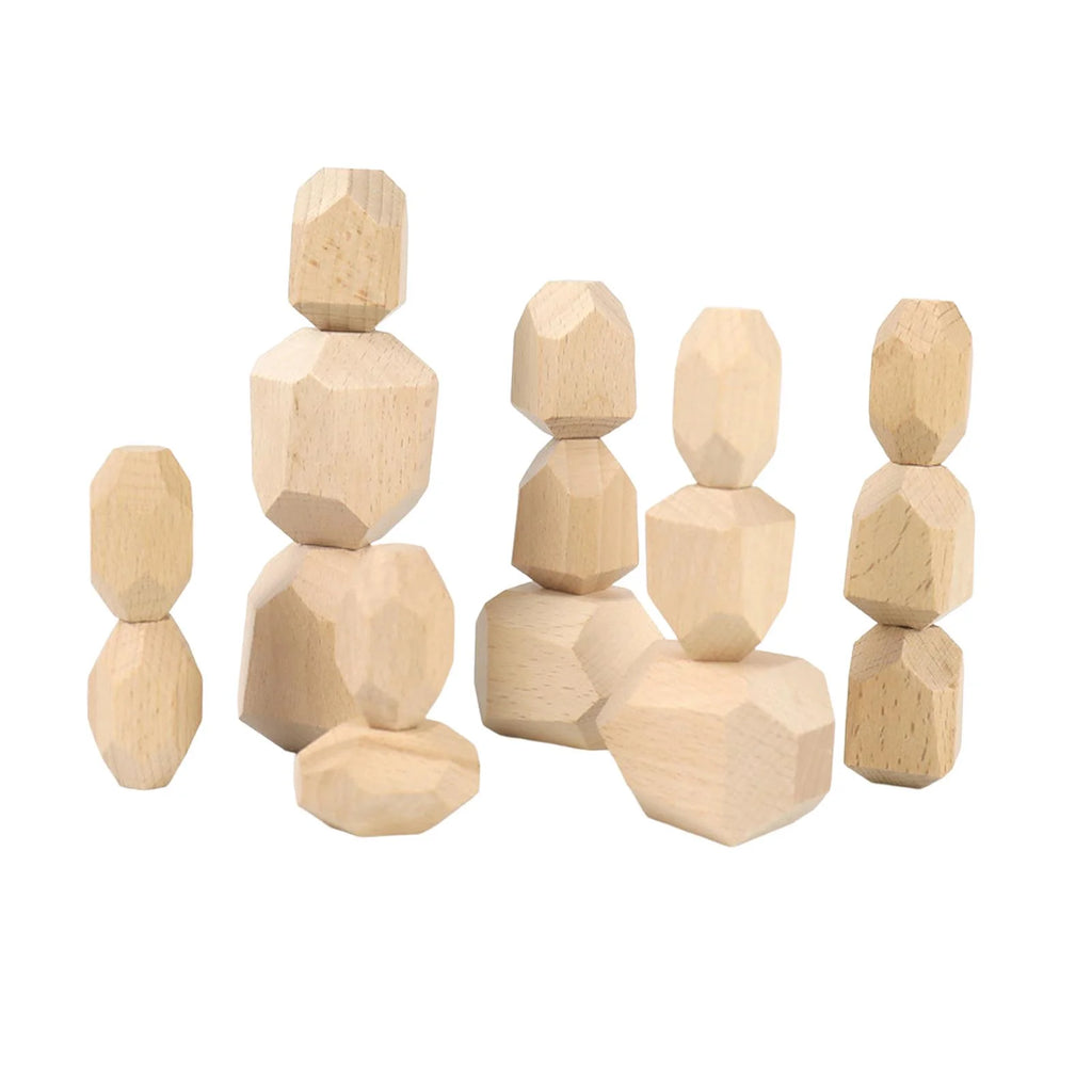 Wooden Stacking Stones Building Blocks K104019