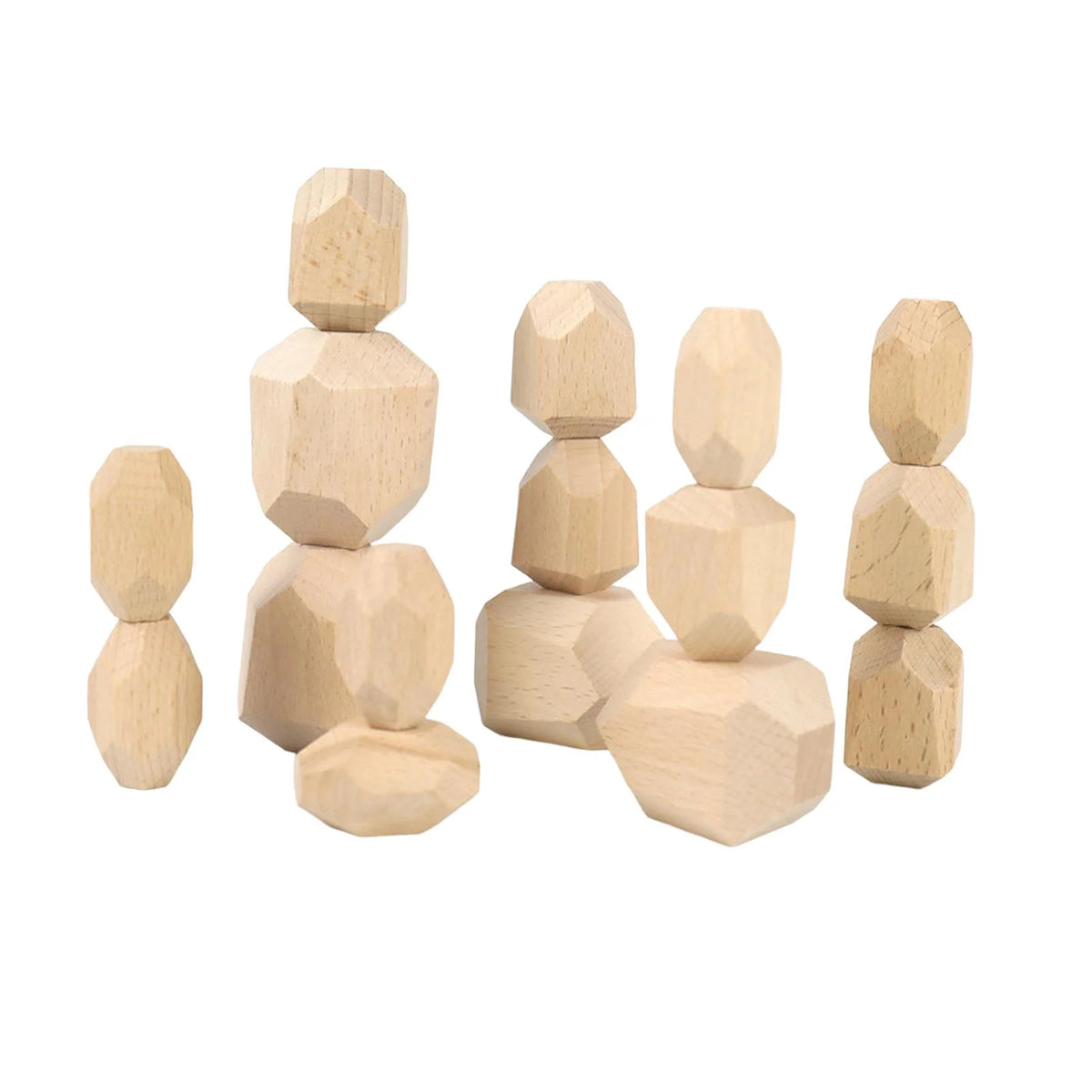 Wooden Stacking Stones Building Blocks K104019