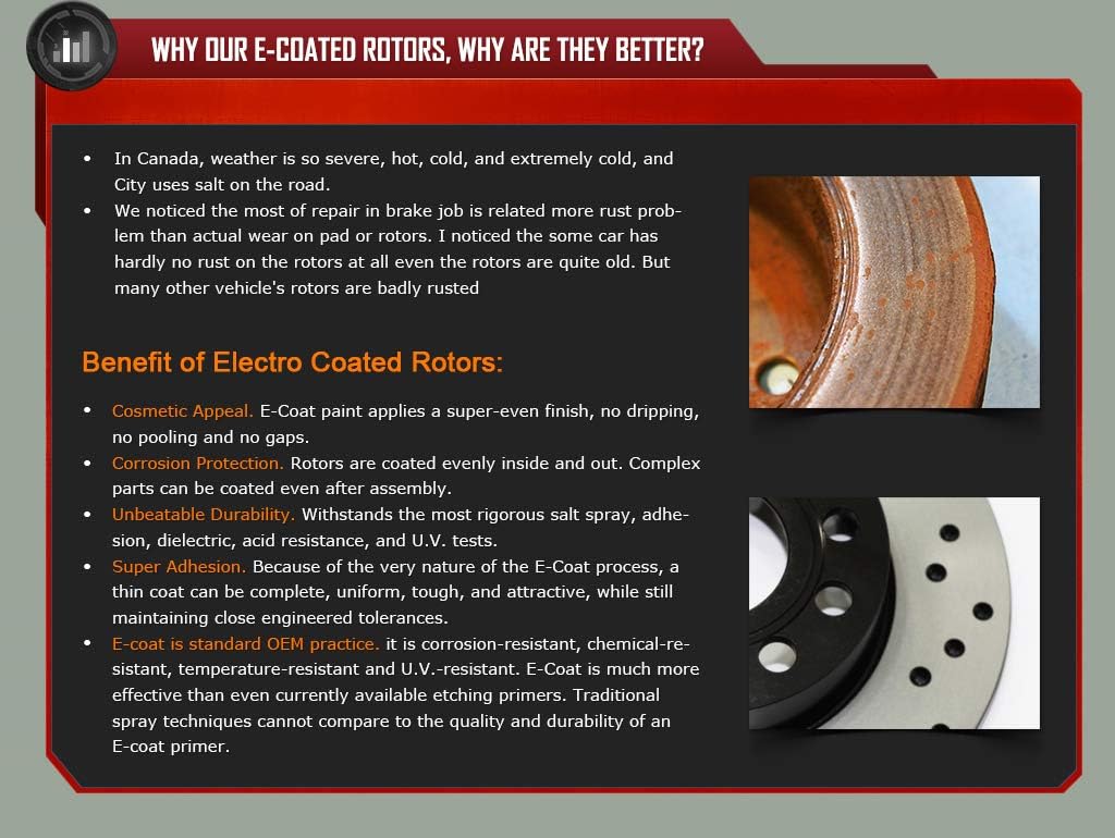 Rear Drill&Slot Brake Rotors Pads Q4180