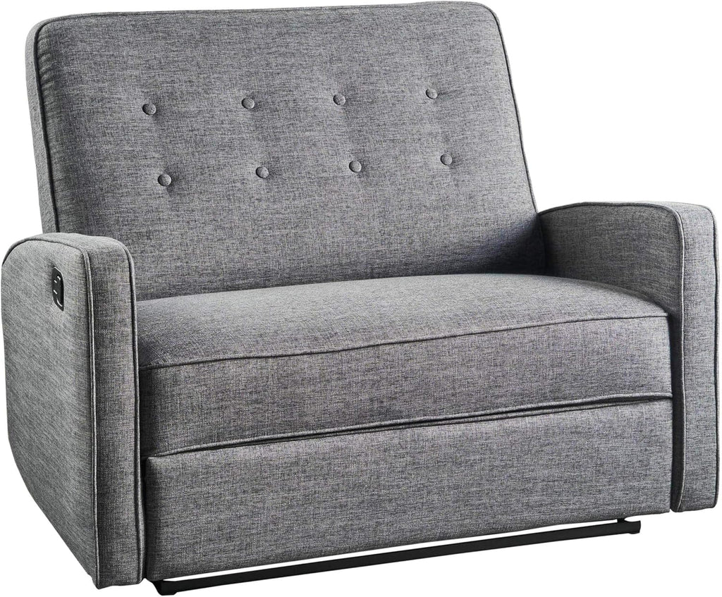Reclining Loveseat Grey Black Z439757