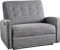 Reclining Loveseat Grey Black Z439757