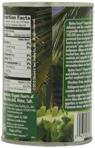 Organic Hearts of Palm, 14 Ounce Cans (Pack of 12) U4005