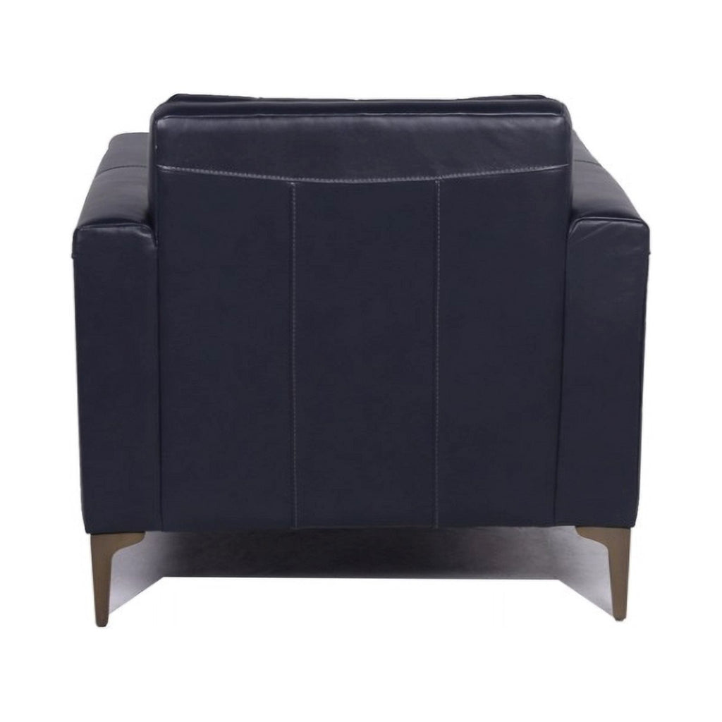 Navy Leather Upholstered Accent Chair Z219