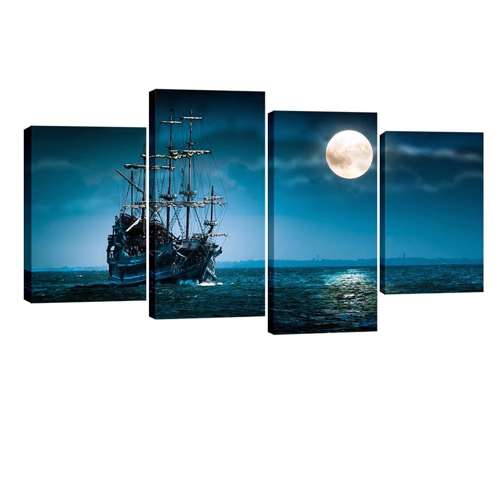 4 Piece Framed Seascape Artwork F810