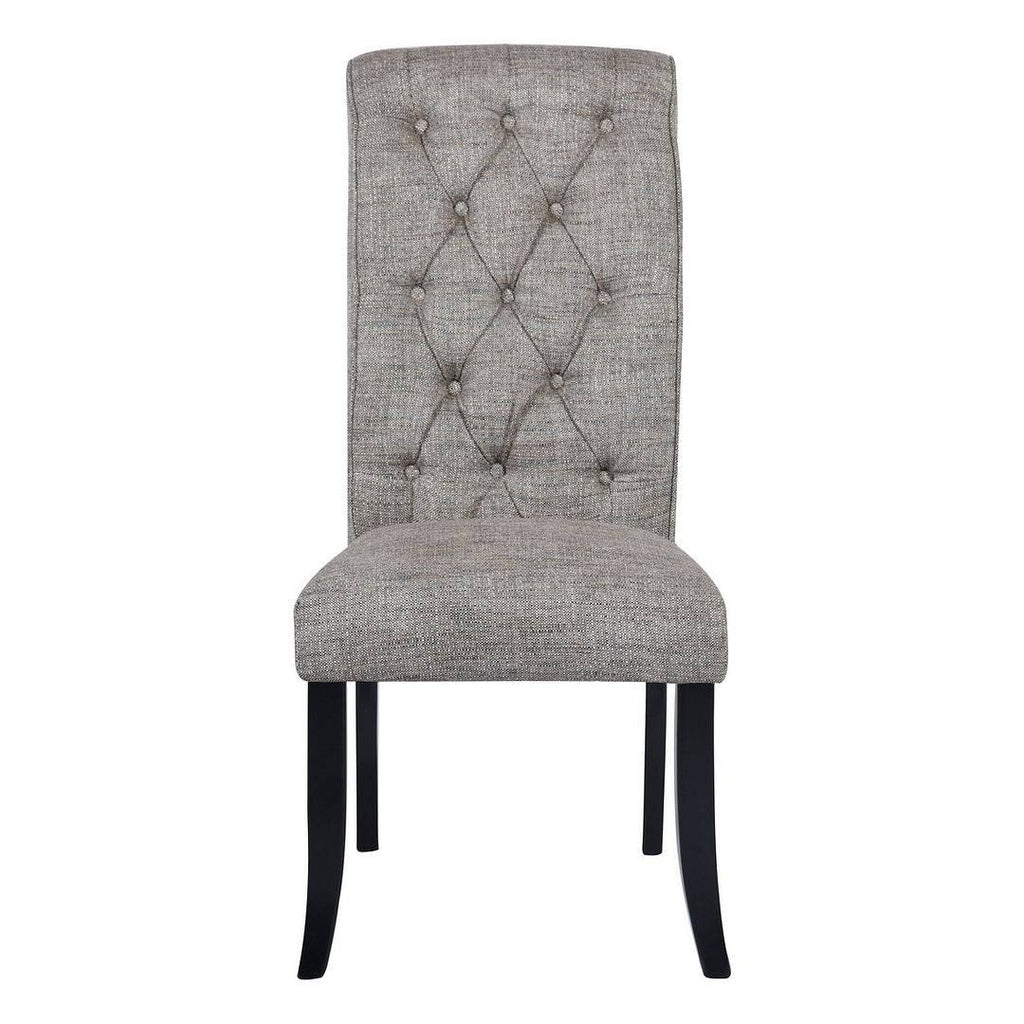 Grey Solid Wood Frame Dining Chair Set of 2 W6379