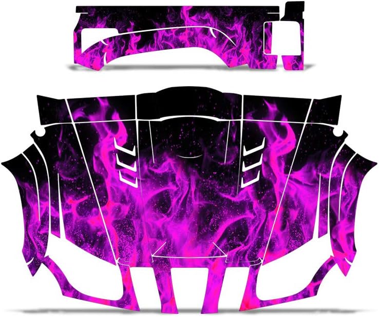 Pink Flames UTV Graphics Kit Sticker Decal Pack of 2 V234803