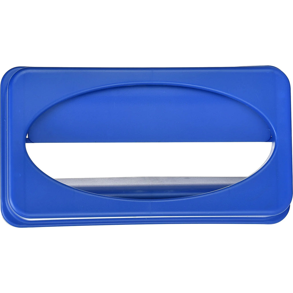 Blue 23-Gallon Polypropylene Trash Can with Slotted Lid 2/Pack M696