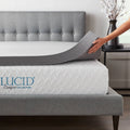 Gray Queen 4 inch Memory Foam Topper U20895