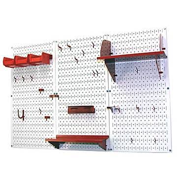 White Metal Pegboard Tool Storage Kit C3566
